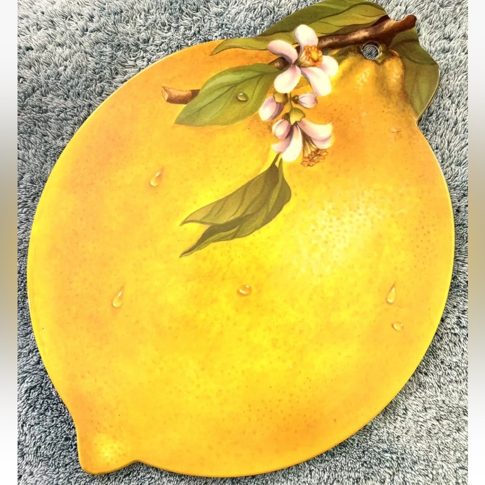ITALY Flat Lemon Melamine Cutting Board ,Serving Plate,Charcuterie. Made In